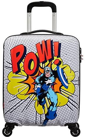 American Tourister Marvel Legends - Spinner S Handgepäck, 55 cm, 36 L, Mehrfarbig (Captain America Pop Art)