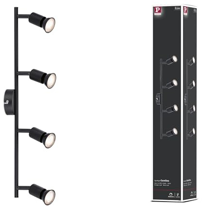 Paulmann 66758 Spotlight Carolina 4-flammig max. 4x10 Watt Deckenleuchte Schwarz matt Spot Metall GU10 Deckenstrahler ohne Leuchtmittel