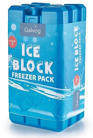 Ice Packs/Freezer Blocks 200mlx3 for Cool Boxes/Lunch Bags Air Cooler | Reusable Slim Cooler Accessory with Advance Cooling Technology for 12+ Hours