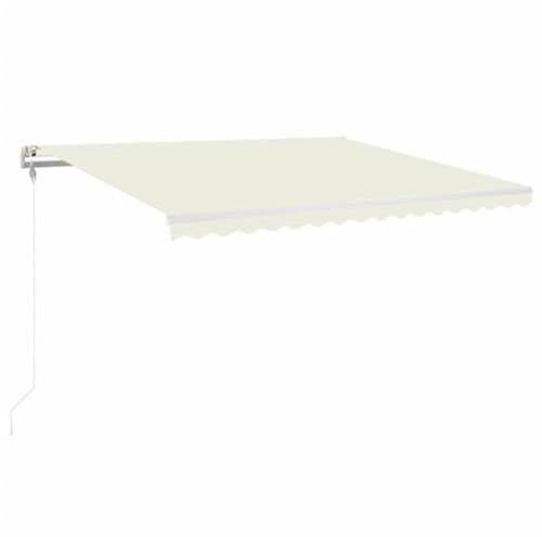 vidaXL Gelenkarmmarkise Automatisch Markise Sonnenmarkise Balkonmarkise Sonnenschutz Sichtschutz Terrasse Garten Balkon 400x350cm Creme