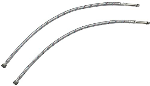 AERZETIX - C51117 - Satz von 2 Flexible verschraubung weiblich 3/8'' - männlich M10 küchenbecken monoblock - länge 600mm - flexible verbindung für mischbatterien - flexibel schlauchleitungen sanitär