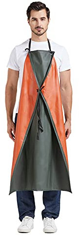Nanxson Herren Damen wasserdicht Schürze Ölresistenz Arbeitsschürze fleischerschürze metzgerschürze