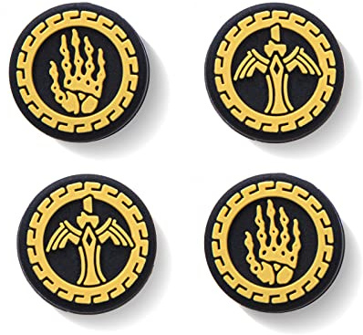 NANANINO Switch Thumb Grips, 4 Pack (Black) - Silicone, Compatible with Nintendo Switch, Switch OLED, Lite
