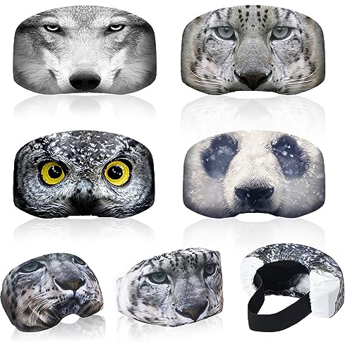 4 Pieces Ski Snowboard Goggle Cover Sleeve, Goggle Cover Microfiber Protective Lens Scratch Dust Protection for Travel Apres