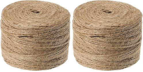 Rayher 4200331 Cuerda Yute Color Natural, 3 Cabos, 3.5 mm diámetro, 280 m. Cordel Yute Resistente (Paquete de 2)