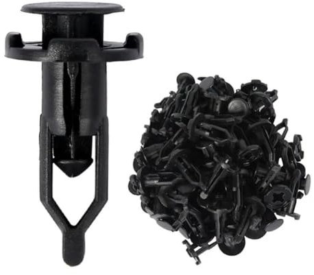 50 Stück Auto Befestigungsclip 6 mm 8 mm 9 mm Auto-Halterungs-Set Türverkleidungs-Clips aus Kunststoff Befestigungsschraube Nietenklammern Autozubehör