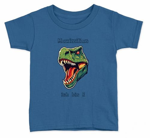 Personalisiertes Bügelbild Dinosaurier 4 für einen Besonderen Menschen in Ihrem Leben zum selber Aufbügeln mit Wunsch Namen Text Junge Mann UNISEX Transfer Geburtstag Geschenk Vater Sohn