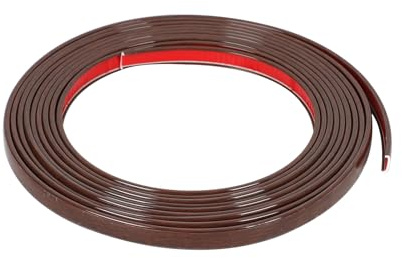 TWSOUL U-Shape Furniture Edge Banding,Self Adhesive Flexible PVC Veneer Edge Sealing Strip,Worktop MoldingTrim,Edge Protector for Table Cabinet Restoration,DIY Furniture Edge Trim (Walnut, 5m×12mm)