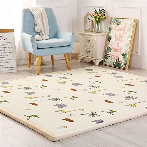 DSSHENGDS Alfombra de Sala de Alfombra Suave Lavable Moderna, Antideslizante.Manta de Juegos Alfombra Yoga,Ejercicio y Gateo De Terciopelo Coral Grueso Moderna 2cm-L- 150 * 180cm