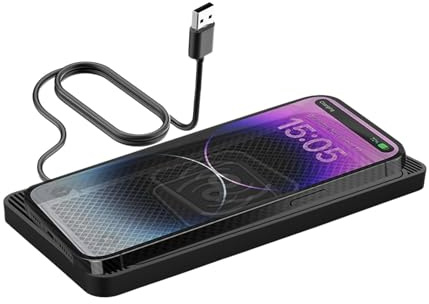Tapis de chargement de voiture, tapis de chargement sans fil pour voiture - Chargeur de voiture sans fil 15 W magnétique | Tapis de chargement de téléphone, support de téléphone de voiture à Induction