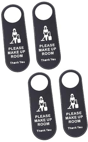 OKUMEYR 4stücke Leder Türschild Doppelseitig Für Hotels Bitte Nicht Stören Und Bitte Sofort Reinigen Türhänger Praktisches Türdekor Für Hotelzimmer Bar