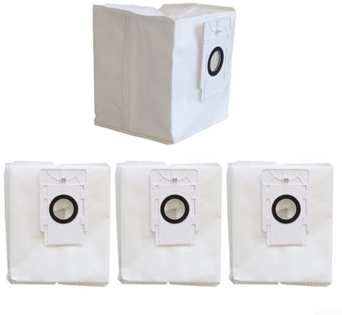 Lot de 4 sacs à poussière pour aspirateur robot EZVIZ avec station de base RC3 Plus, RE4 Plus/RE4 Plus, RE5 Plus