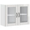 vidaXL Armario Pared Cocina Puerta Cristal Lucca Blanca Alto Brillo