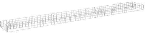 HETFTJN Vaso Da Interno Cassoni Orto Orto Rialzato Da Esterno Vasi Per Piante Da Interni Moderni - Gabbione Letto Rialzato in Acciaio Zincato 270x30x10 cm per Balcone Giardino Cortile Terrazza