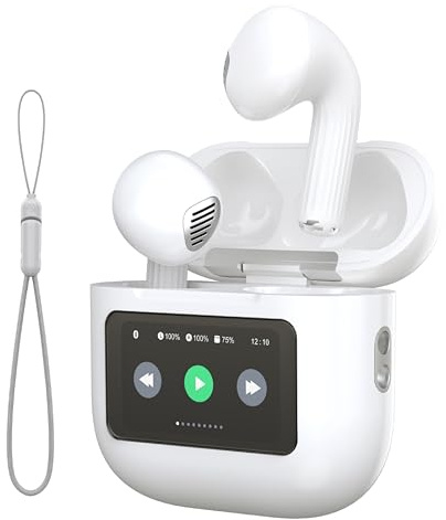 Écouteurs sans fil pour Samsung Galaxy S24 FE/S23 FE/S21 FE 5G/S20 FE, écouteurs Bluetooth 5.4 avec boîtier de charge intelligent, longue autonomie, contrôle tactile, sans bruit, son stéréo
