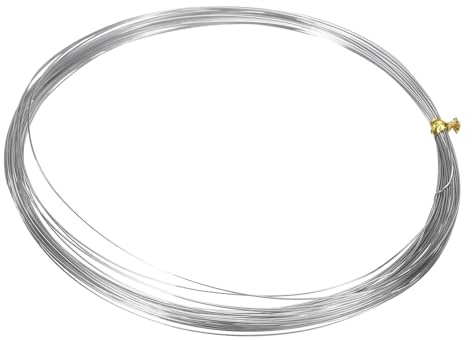 QUARKZMAN 10m/33 ft 26 Gauge 0,4 mm Edelstahl Draht Bildhauer Draht Silber | Kunsthandwerk, Schmuckdraht, Weicher, Anlaufbeständiger, Für Schmuckherstellung Perlen, DIY Bastelbedarf