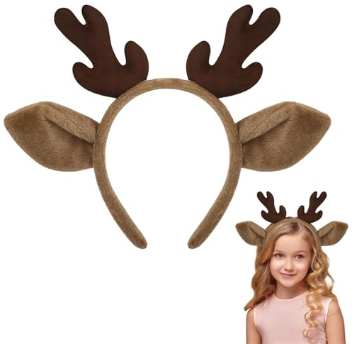 PPGGOPP Weihnachten Rentier Stirnbänder, Rentier Haarreif, Weihnachts Haarreifen, Weihnachten Stirnbänder, für Fasching, Cosplay, Halloween, Weihnachten, Tier, Karneval, Party, Kostüme