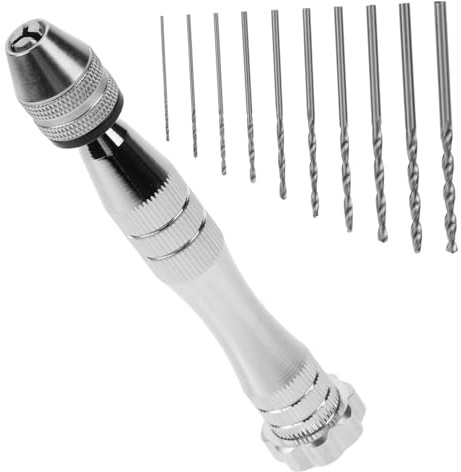 Angoily Mini Trapano Manuale Rotante Per Lavori Manuali Utensile Di Precisione Mano Per Legno Plastica Noce e Piccoli Modellini Fai Da Te