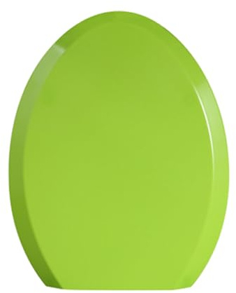 Giural Abattant WC 45 * 36Cm, Ovale Lunette De Toilette Cuvette Toilette avec Frein De Chute, Cuvette De Toilette Facile À Installer, Lunette WC en PP en Forme De O,Vert
