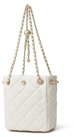 MOSAMHUA Gesteppte Ketten Tasche für Damen, Echtleder Crossbody Bag, Große Klassische Handtasche für Beruf und elegante Alltagsmode