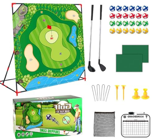 Battle Golf-spelset, Klistriga Golfdarters Chippingspel Med Medföljande Svingmatta, Förtjockad Målvägg, Lämpligt För Förälder-barn Interaktiva Spel green