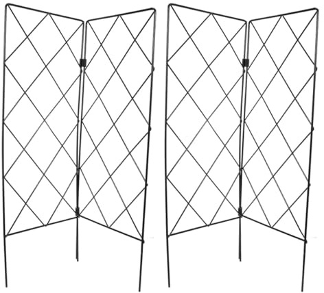 Uonlytech 2 Stück Faltbares Kletterspalier aus Robustem Metall 20x53cm Pflanzenstütze für Garten Terrasse und Topfpflanzen Vielseitige Rankhilfe für Kletterpflanzen