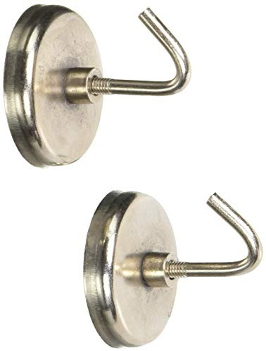 IIT 90370 4-Piece Extra-Strong Magnetic Hook Set-8 Lb Capacity, Silver