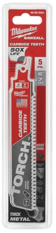 Hoja Sable THE TORCH™ Carbide 150mm 7Tpi - 5uds