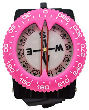 Scuba-Choice Diving Deluxe Wrist Compass, Neon Pink, one Size