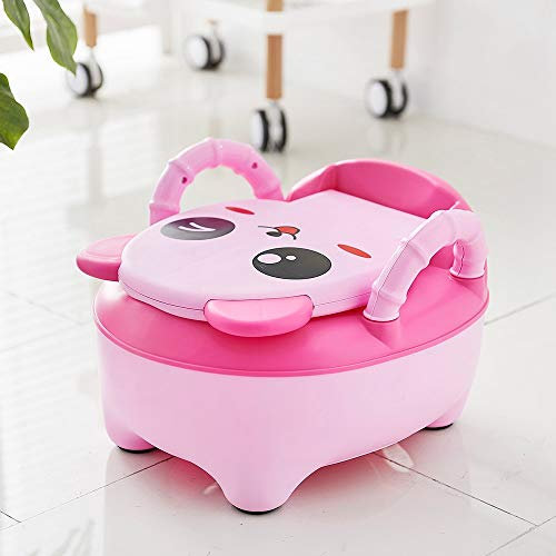 Baby-Töpfchen-Toiletten-Trainingssitz-Tragbares Plastikkindertöpfchen- Rosa
