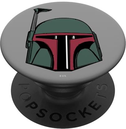 PopSockets Star Wars Boba Fett Helmet Left Chest Print PopSockets PopGrip: Swappable Grip for Phones & Tablets