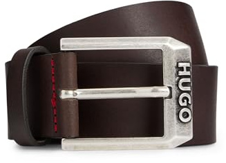 HUGO Herren Gelio-C Sz40 Ledergürtel mit Logo-Schließe