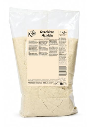 KoRo - Gemahlene blanchierte Mandeln 1 kg - 100 % Mandeln - Hoher Ballaststoffgehalt - Proteinquelle - Ideal zum Backen