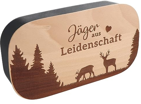Spruchreif | Lunchbox mit graviertem Frühstücksbrettchen | Brotdose Kunststoff | Outdoor Frühstück | Geschenk Jagen | Jagdgeschenke