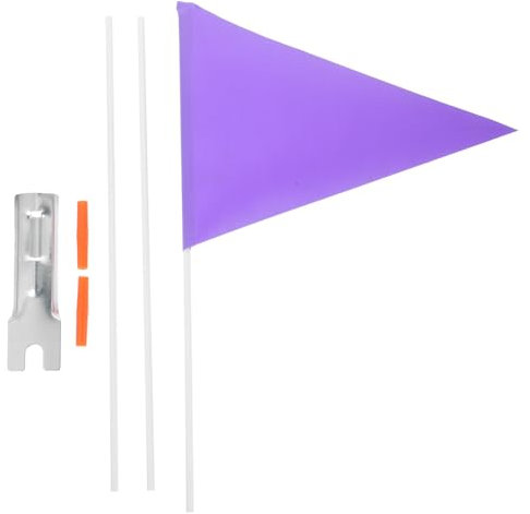 IWOWHERO Flagge Mit Glasfasermast Sicherheitsflagge Für Fahrräder Für Den Vorbau Von Fahrrädern Im Freien Dreiradlenker Robuste Flagge Für Starke Windverhältnisse