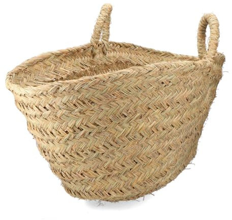 EDM Cesta para leña Esparto 60 x 35 x 45 cm 60 x 45 x 35 cm Oval - Marca Product - EAN: 8425998742374