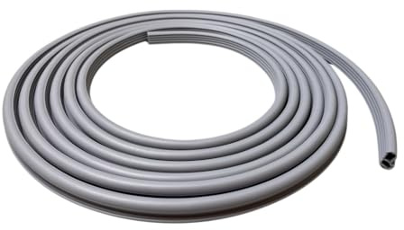 Premium Stahlzargendichtung, Grau, 5m - Mit Innovativem Antidehnungsfaden, 15,9mm x 12,5mm (grau)