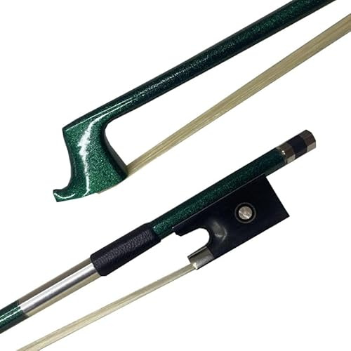 green carbon fiber violin bow 4/4,3/4,1/2,/14,1/8 for childern adult white horse hair (1/4)