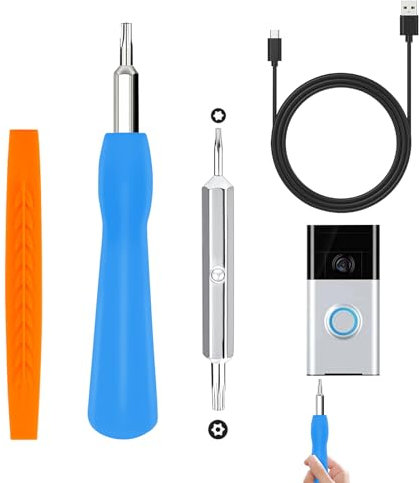 Ring Doorbell Screwdriver for ALL Models Ring Video Doorbell 4-in-1 Doorbell Maintenance Kit Blue