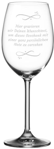 polar-effekt Leonardo Weinglas 460 ml mit personalisierter Gravur - Weinkelch für Frauen - das Geschenk zum Geburtstag - spülmaschinenfestes Trinkglas - BPA-Frei