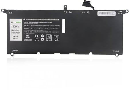 BATTREVO DXGH8 Batterie pour Ordinateur Portable Dell XPS 13 9380 9370 7930 Inspiron 13 7390 7391 2-en-1 5390 5391 7490 Latitude 3301 E3301 Vostro 13 5390 5000 H754V 0H754V G8VCF P82G HK6N5 0H754V