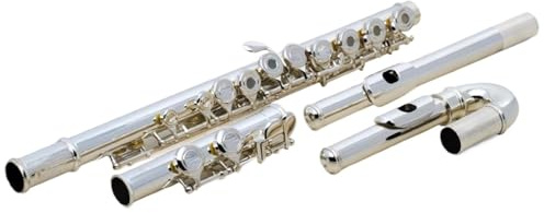 Querflöte Instrument Flöteninstrument U-Rohr 16 Offene Löcher C-Tonart Für Anfänger Für Spielen Versilberte E-Tonart