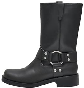 ONLY Femme PU Biker Boot Onlbax-1 Bottes de Motard en polyuréthane, Noir, 38 EU