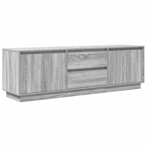 Meuble TV avec lumières LED sonoma gris 160,5x41x50 cm