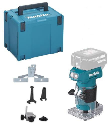 Makita DRT52ZJ Kantenfräse, 18 V, Ø 6 mm (Solo) aus Makpac