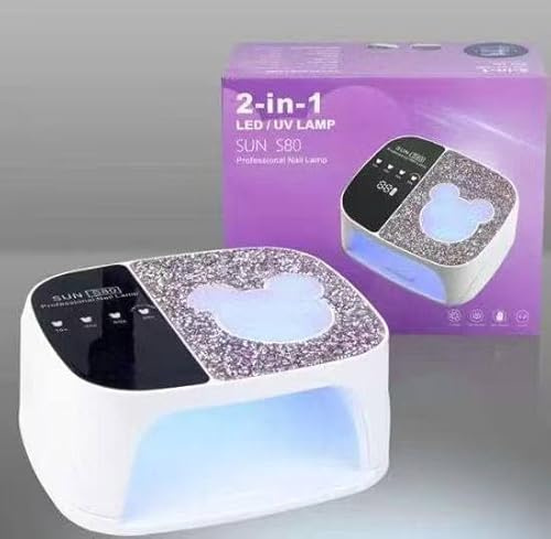 Lampada UV LED SUN S80 2-in-1 Professionale per Unghie, Ricaricabile, con Display Digitale