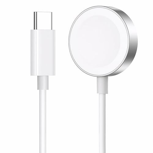 Chargeur Rapide pour Watch -2025 Nouveau【Certifié MFi: Câble de chargement magnétique vers USB C (2m)】pour iWatch Series 10/9/8/7/6/5/4/3/SE/Ultra, 45/44/42/41/40/38mm, Station de Chargement Rapide