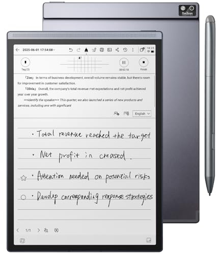 iflytek Tablettes en papier 8,2, tablette ePaper, WiFi-6 et Bluetooth, 4 Go de RAM + 32 Go de ROM, tablettes Android 11 avec appareil photo, écriture manuscrite et voix vers texte, stylo inclus
