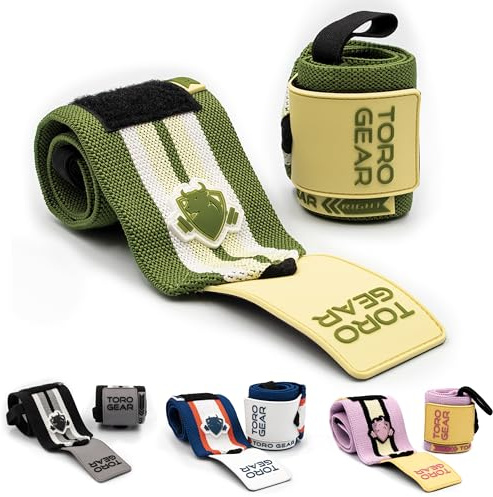 TORO GEAR - Bracelet Cross-Training & Haltérophilie avec Velcro ultra fort - Wrist Wrap - Poignet Gym pour Kettlebell, Musculation et Musculation Accessoires de Gym - Support maximal