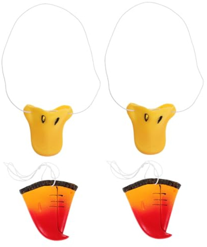 Yardwe 4piezas Nariz Realista Accesorio Disfraz Máscara Loro Sombrero Animal Accesorio Muñeco Disfraz